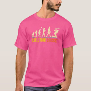 Retro Cricket Evolution For Cricket Players Or Fan T-Shirt