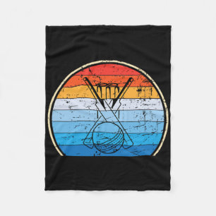Retro Cricket  Fleece Blanket