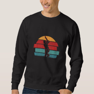 Retro Cricket Player Coach Sports Graphic 1 Sweatshirt