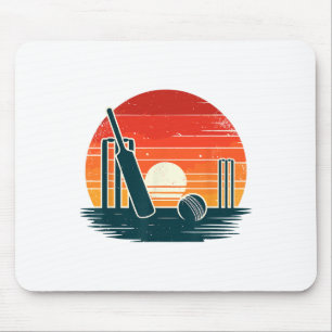 Retro Cricket T Cricketer Tsman Bowler Mouse Mat