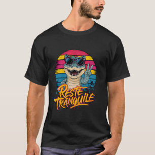 Retro Crocodile Alligator Vintage Gator Distressed T-Shirt