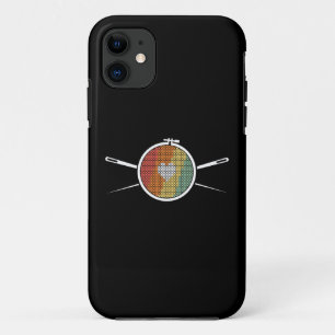 Retro Cross Stich iPhone 11 Case