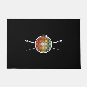 Retro Cross Stich Doormat