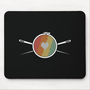 Retro Cross Stich Mouse Mat