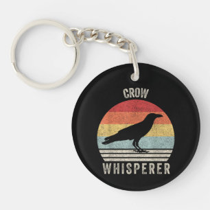 Retro Crow Whisperer Funny Birds Lover Crow Vintag Key Ring