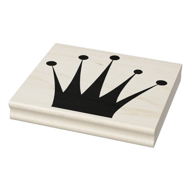 Retro Crown Silhouette Rubber Art Stamp (Stamp)