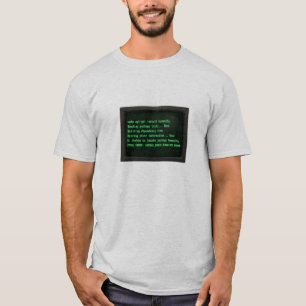 Retro CRT Monitor Terminal "Install Humanity" Fail T-Shirt