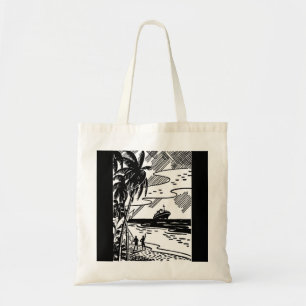 Retro Cruise Ship Budget Tote Bag