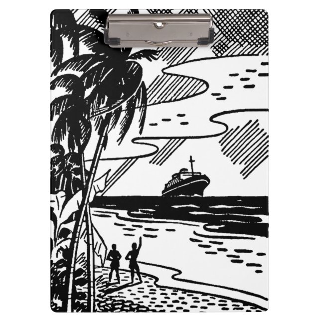 Retro Cruise Ship Clipboard (Front)