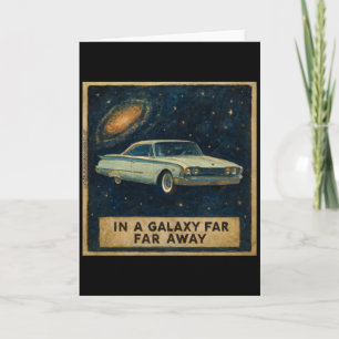 Retro Cruiser in Deep Space Card