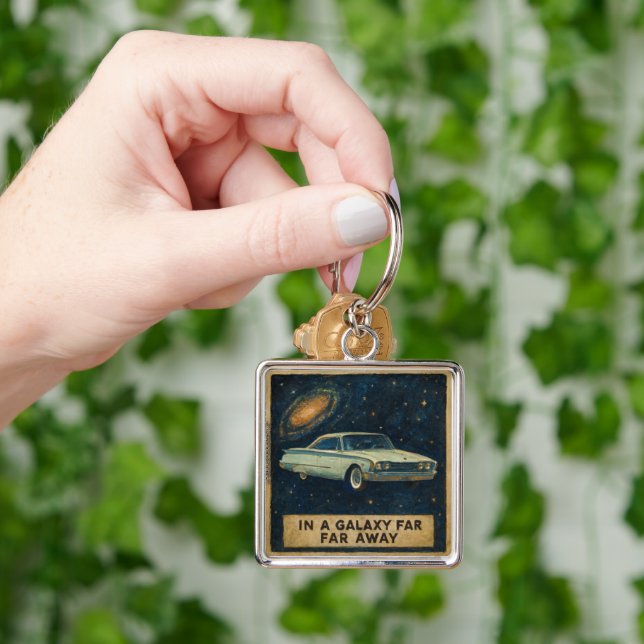Retro Cruiser in Deep Space  Key Ring (Hand)