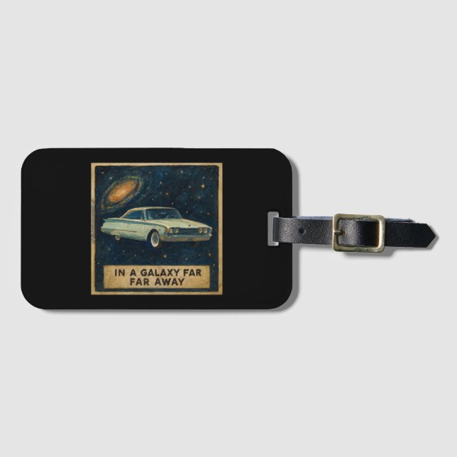 Retro Cruiser in Deep Space  Luggage Tag (Front Horizontal)