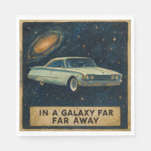 Retro Cruiser in Deep Space Napkin