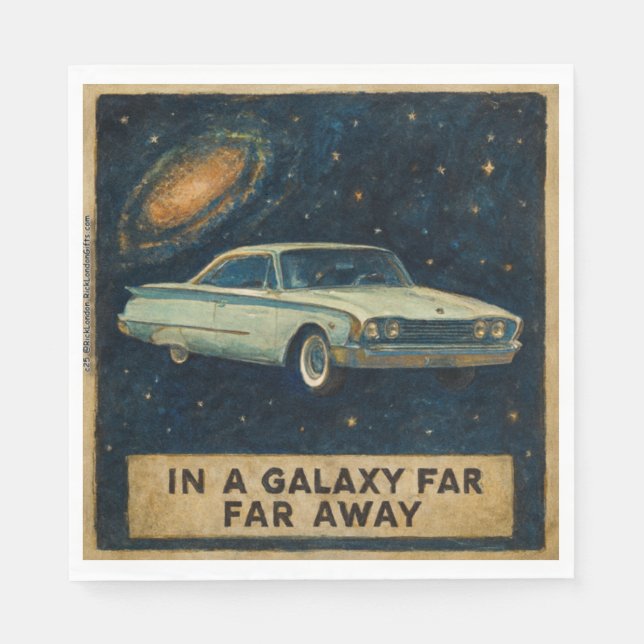 Retro Cruiser in Deep Space  Napkin (Front)