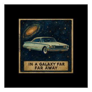 Retro Cruiser in Deep Space  Poster
