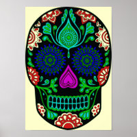 Retro Crystal Skull Poster