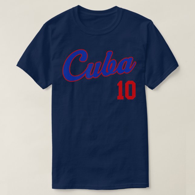 Retro Cuba Baseball  Remera Beisbol Cuban Jersey  T-Shirt (Design Front)