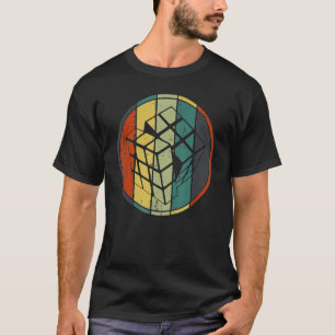 Retro Cube Speed Cubing Math Puzzle Men Womens Val T-Shirt
