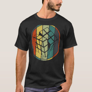 Retro Cube Speed Cubing Math Puzzle Men Womens Val T-Shirt