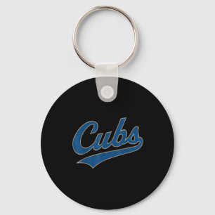 Retro Cubs Nickname Vintage For Women Men Boy Kids Key Ring