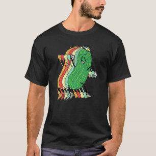 Retro Cucumber Vegetable Plant Vegetarian Vegan T-Shirt
