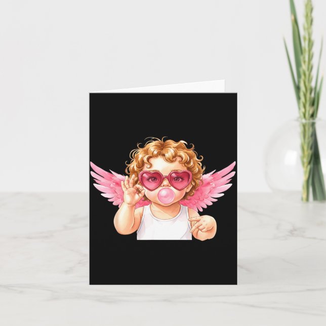 Retro Cud 67 Meme Bubblegum Funny Six Seven Valent Card (Front)