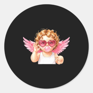 Retro Cud 67 Meme Bubblegum Funny Six Seven Valent Classic Round Sticker