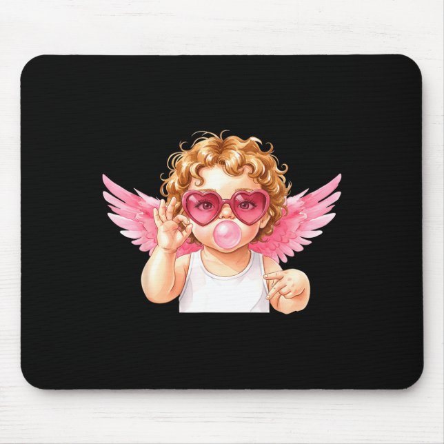 Retro Cud 67 Meme Bubblegum Funny Six Seven Valent Mouse Mat (Front)