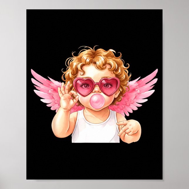 Retro Cud 67 Meme Bubblegum Funny Six Seven Valent Poster (Front)