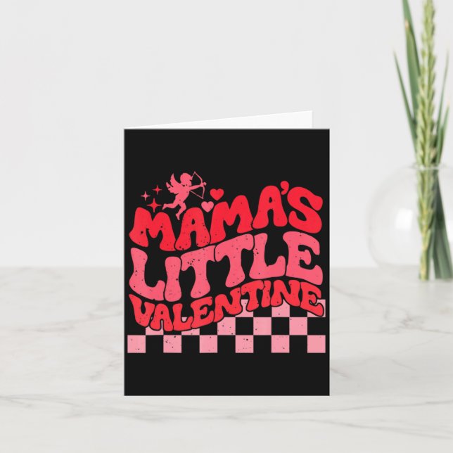 Retro Cud Mamas Little Valentines Day Girls Wo  Card (Front)