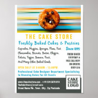 Retro Cupcake, Cakery, Cake Store Advertising