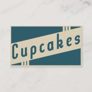 retro cupcakes business card