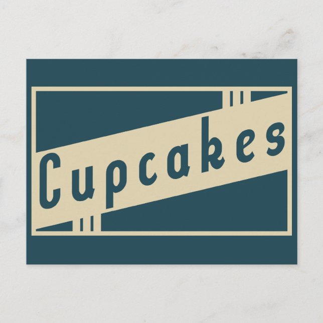 retro cupcakes postcard (Front)