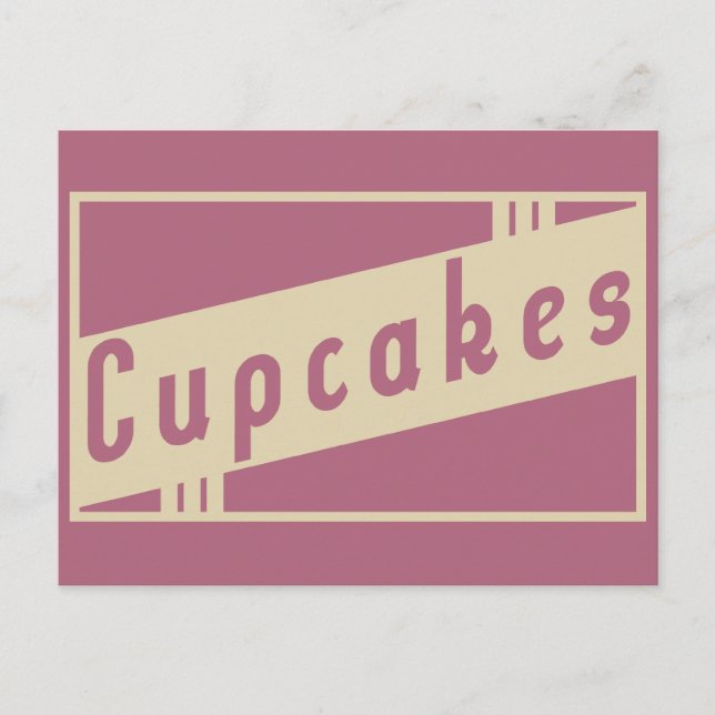 retro cupcakes postcard (Front)