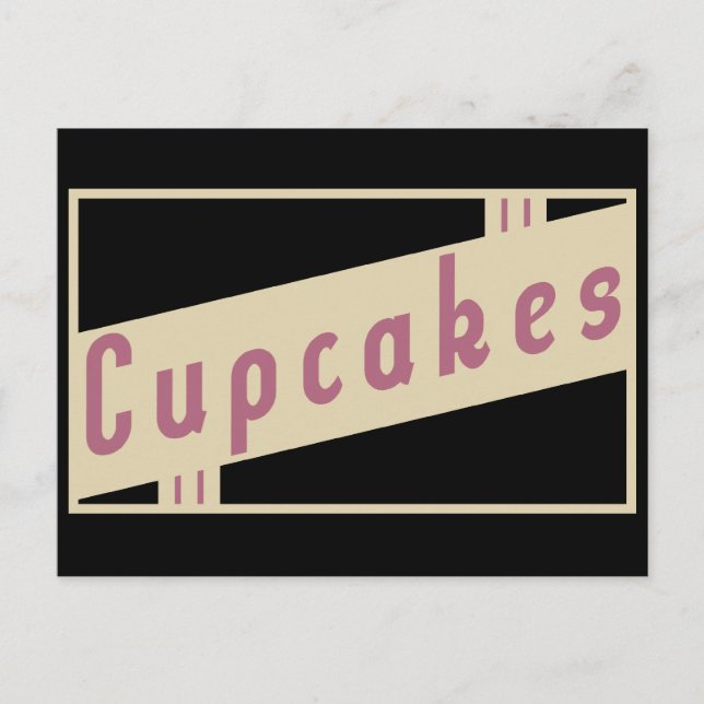 retro cupcakes postcard (Front)