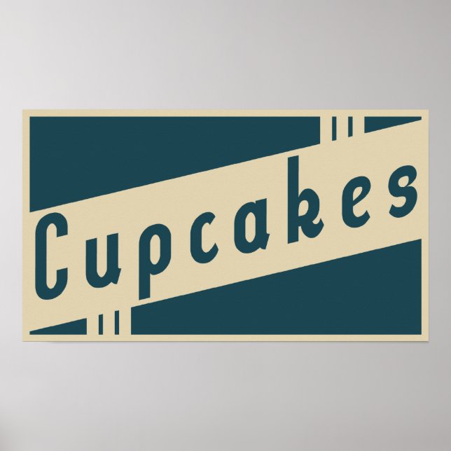 retro cupcakes poster (Front)