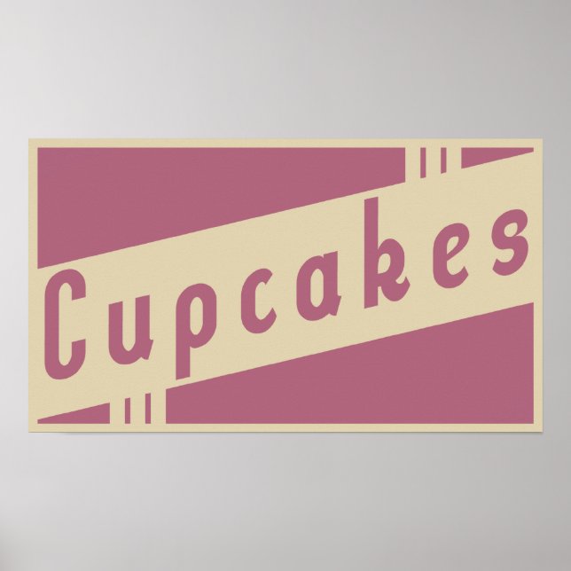 retro cupcakes poster (Front)