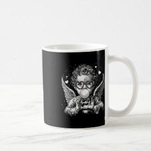 Retro Cupid Valentine Blowing Bubble With Sungles Coffee Mug