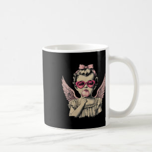 Retro Cupid Valentine Day Cute Vintage Cupid Blowi Coffee Mug