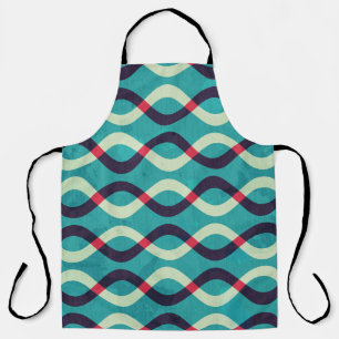 Retro Curves: Grunge Pattern Effect. Apron