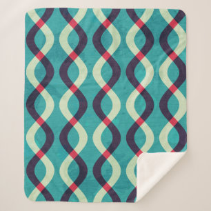 Retro Curves: Grunge Pattern Effect. Sherpa Blanket