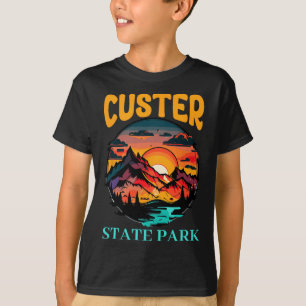 Retro Custer State Park Outdoor Camping Hiking Tri T-Shirt