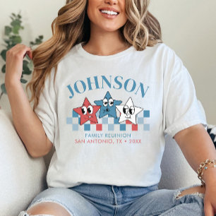 Retro Custom 4th Of July Family Reunion Matching T-Shirt
