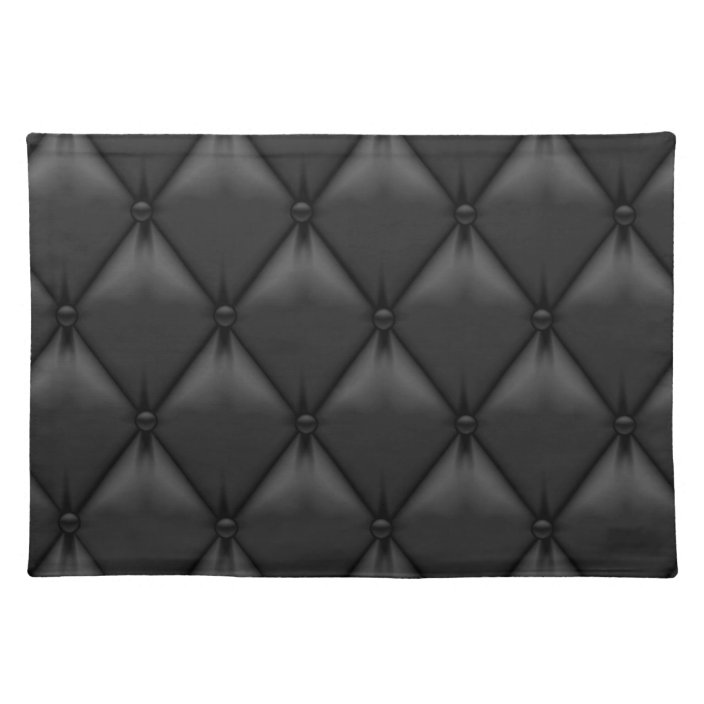 Retro Custom Black Leather Placemat Zazzle.co.uk