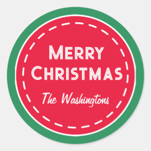 Retro Custom Christmas Stickers