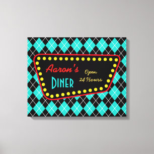 Retro Custom Diner Sign Art