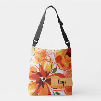 Retro Custom Floral Crossbody Bag