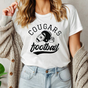 Retro Custom Football Team Name White T-Shirt
