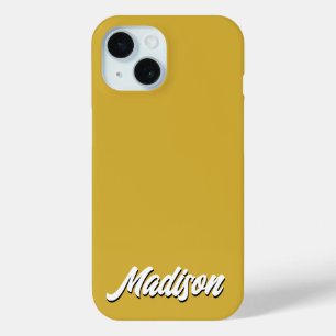 Retro Custom Name Personalised Vintage Groovy Gift iPhone 15 Case