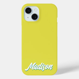 Retro Custom Name Personalised Vintage Groovy Gift iPhone 15 Case